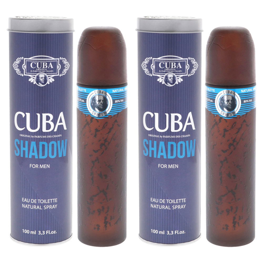 Cuba Shadow - Pack of 2 BY Cuba for Men 3.3 oz EDT Spray